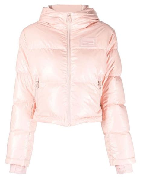 fendi puffer jacket women's pink|fendi raglan puffer jacket.